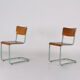 Lot de 2 chaises de bureau style Bauhaus