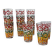 Set of 12 graphic glasses 1970