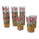 Set of 12 graphic glasses 1970