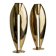 2 vintage solid brass candlesticks - 1970s Art Deco design - elegant and timeless table decoration, gift idea