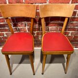 Set of 6 wooden bistro chairs