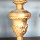 Pair of antique candlesticks with palm support, Tuscany, early 19th century.