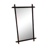 Miroir ancien bois façon bambou - 109x57cm