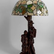 Sculptural lamp "Don Quixote, Sancho Panza", Black Forest, around 1950