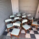 Set de 10 chaises Baumann couleur vert d’eau