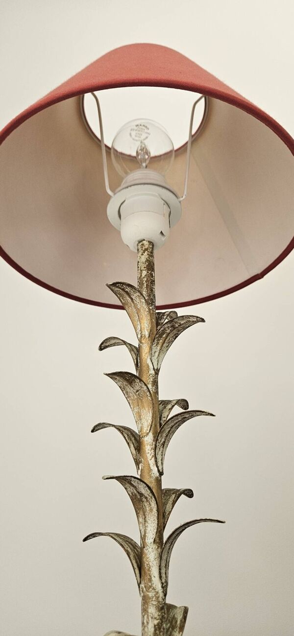 Lampe de table à poser de style botanique Hollywood Regency florentine