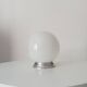 Vintage opaline and aluminium ceiling light from the 1950s.