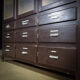 Medical display cabinet with drawers 1950