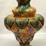 H. Becquet Quaregnon vase in the mastery style with birds of paradise decoration
