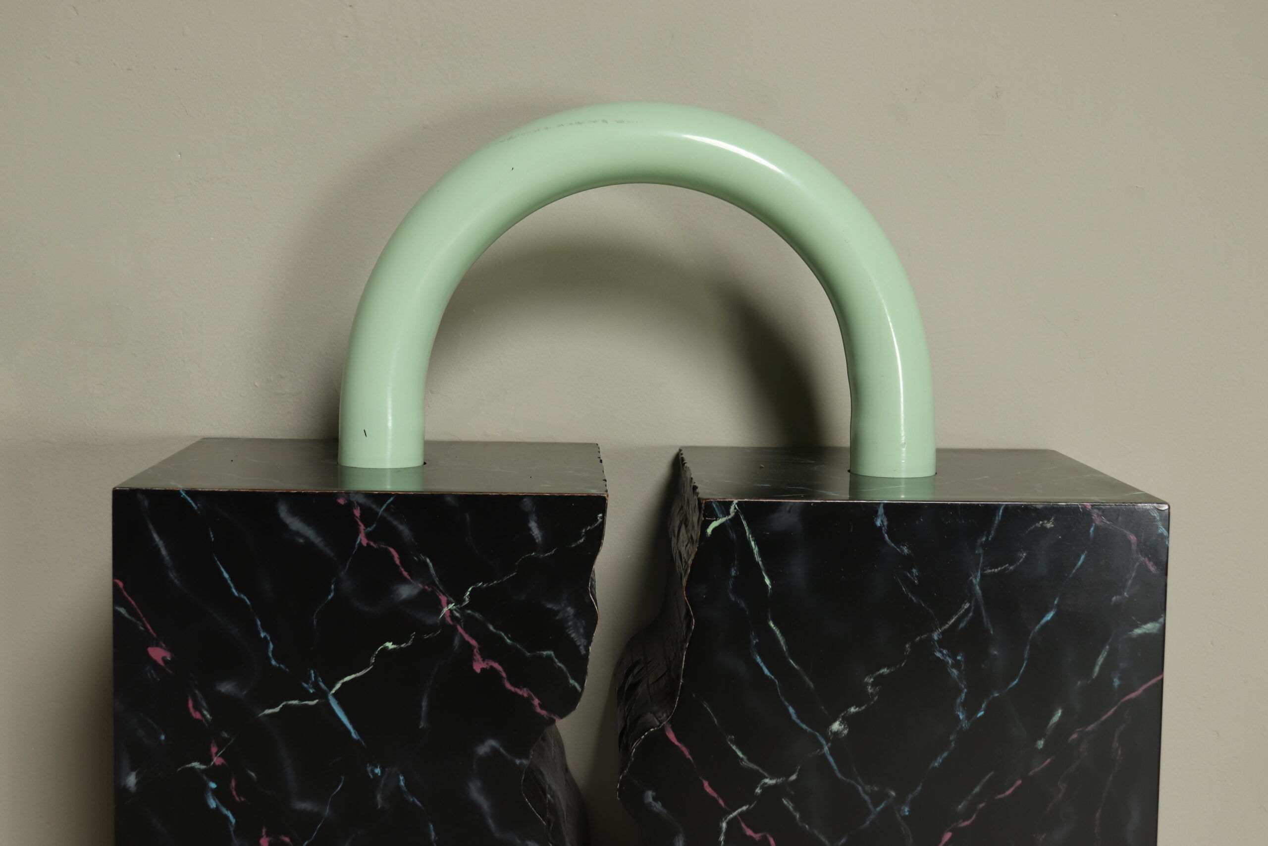 Memphis style playful sculpture by Dutch architect Wim Hofman 1980s