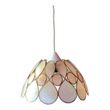 Mother-of-pearl and brass pendant light