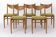 Set of 5 Vintage Dining Chairs, 1960s Germany, Wenzel, Beech Wood