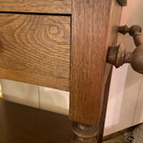 Bathroom cabinet in oak and antique marble