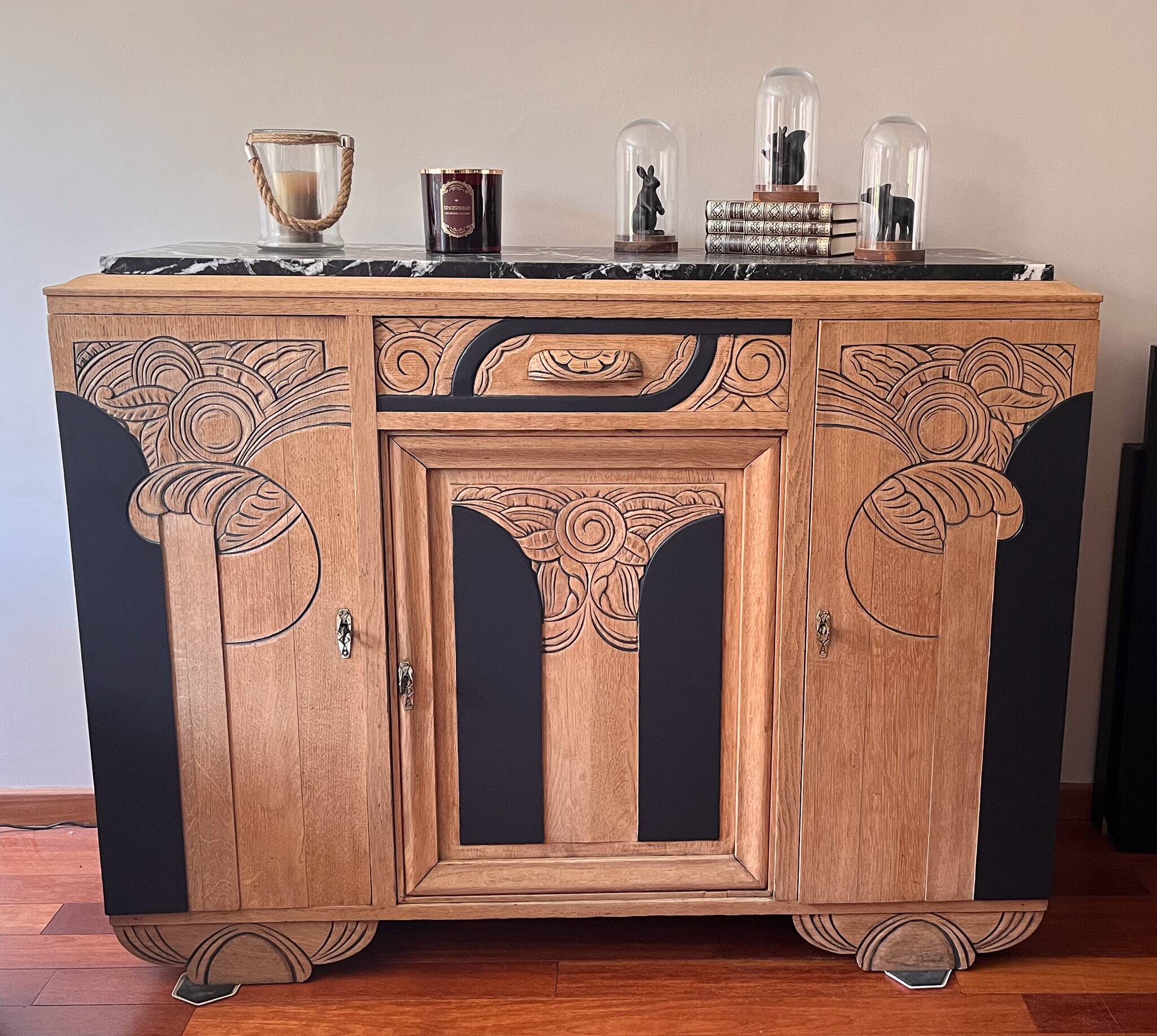 Art Deco sideboard marble top