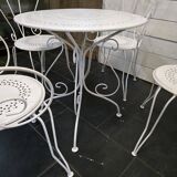 Old wrought iron garden furniture
