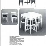 Set Thonet 1960 table and 4 chairs