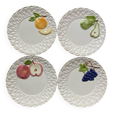 Assiettes dessert barbotine fruits