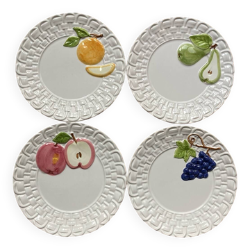 Fruit barbotine dessert plates