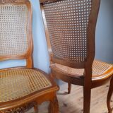 4 chairs channes Louis XV style 50s