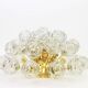 sectacular Sputnik ceiling lights with glass snowballs by Doria, Germany, 1970s.