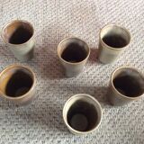 Series of 6 sandstone cups