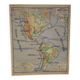 Carte scolaire Vidal Lablache - Continent Américain