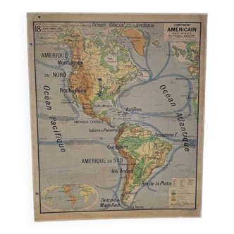 Vidal Lablache school map - American Continent