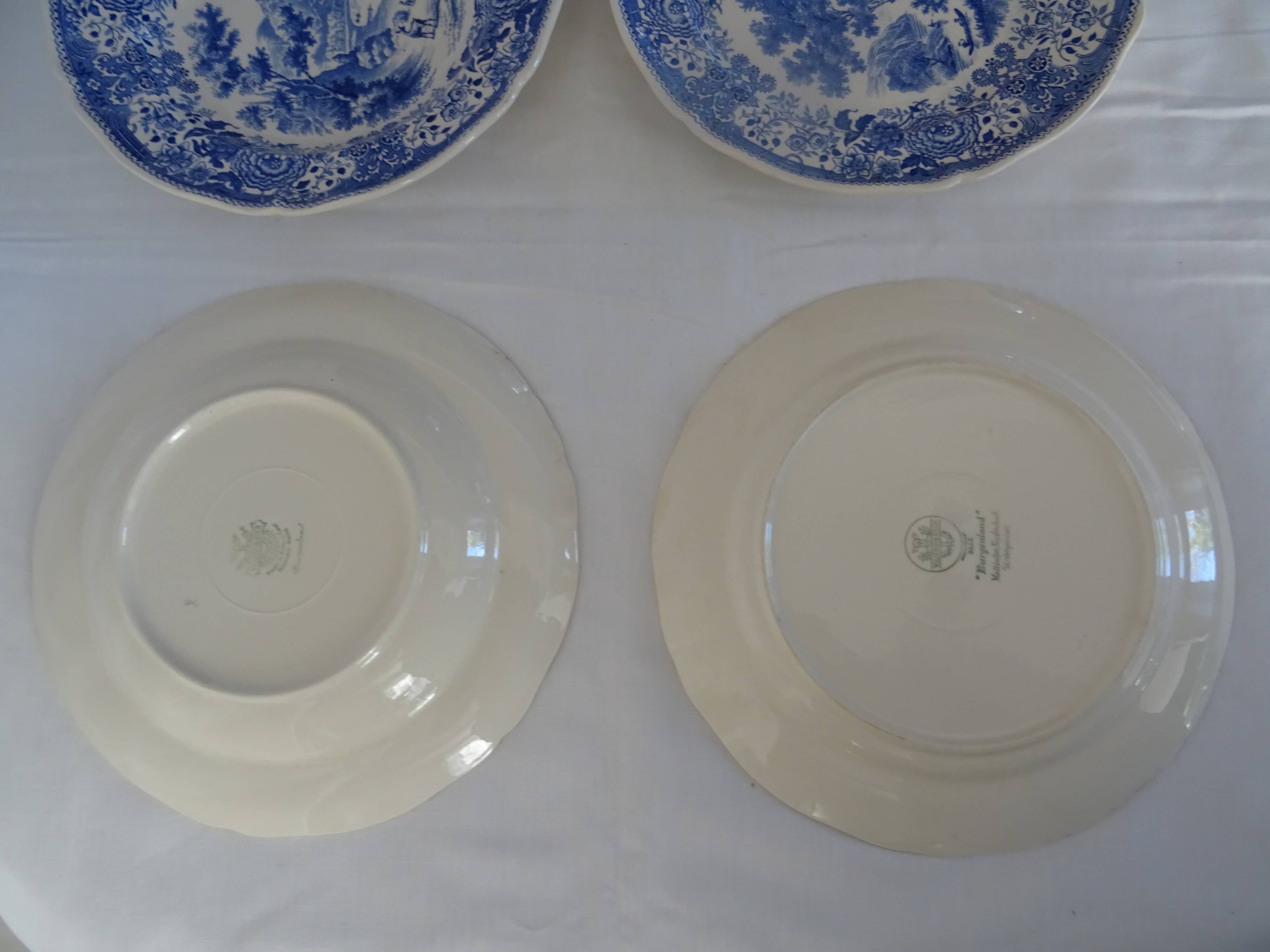 6 old faience plates 434 112 villeroy boch burgenland blue