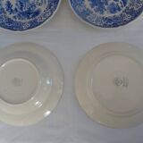 6 assiettes faience ancienne  434 112 Villeroy boch burgenland bleu