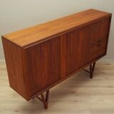 Buffet haut en teck, design danois, années 1960, designer : Kurt Østervig