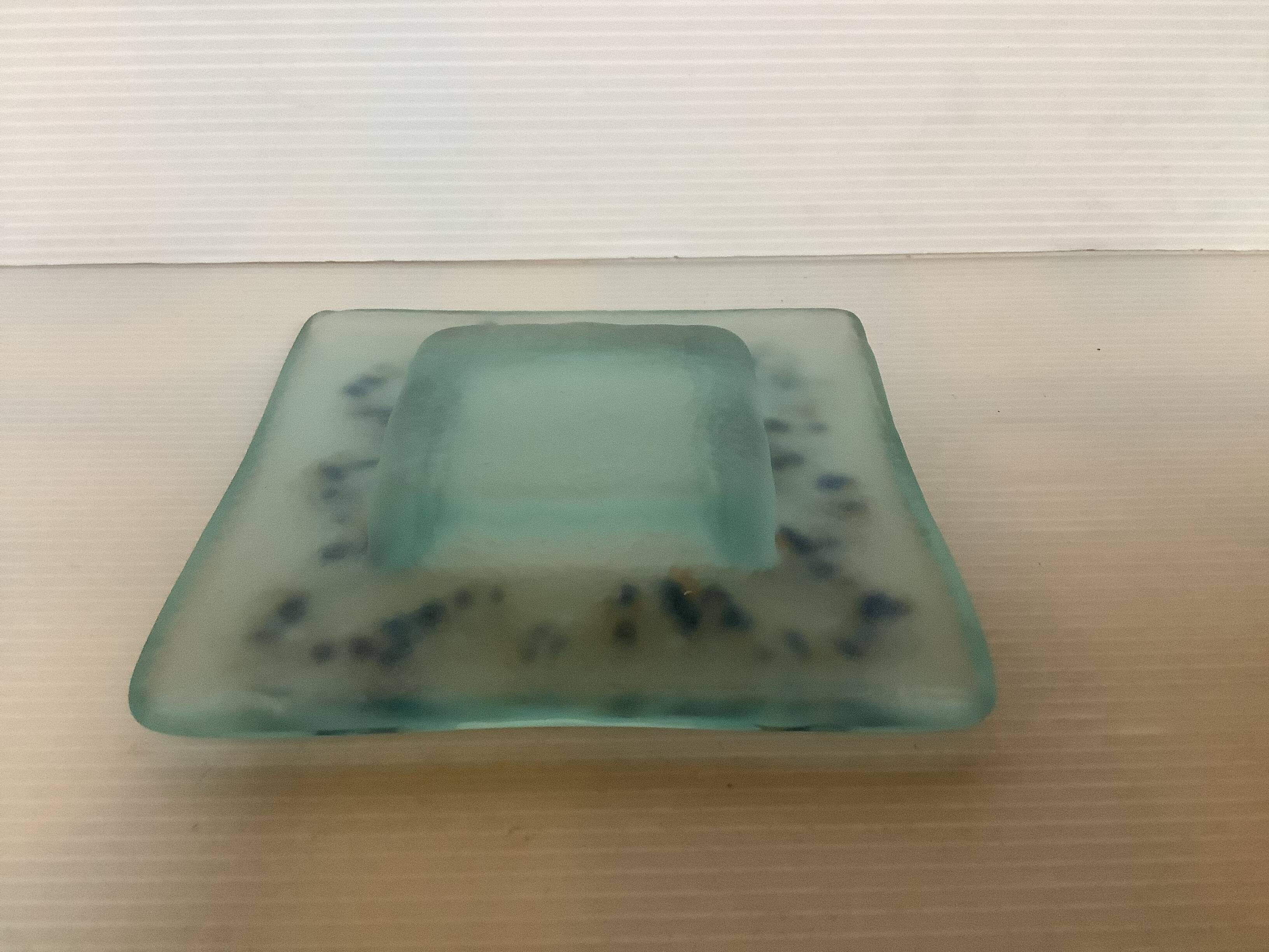 Baguier en pâte de verre pailletée