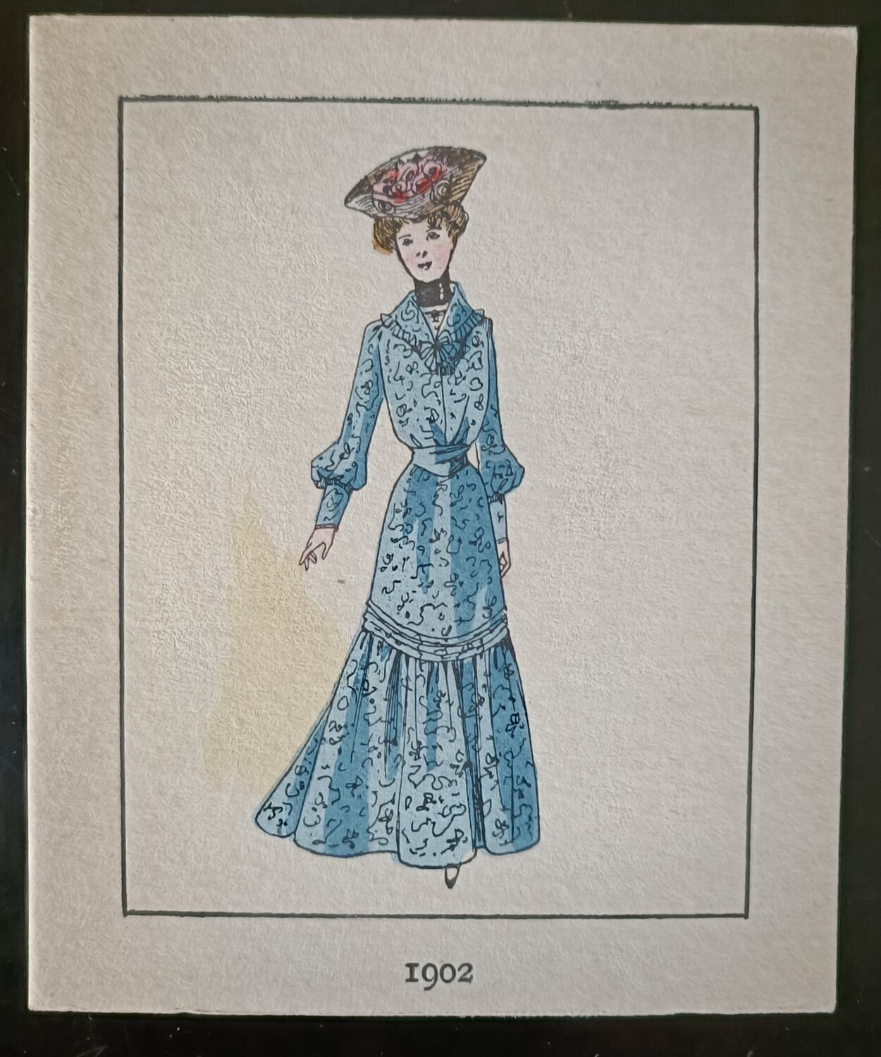 Colorful Art Deco fashion stencil