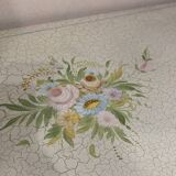 Rococo style white wooden sideboard