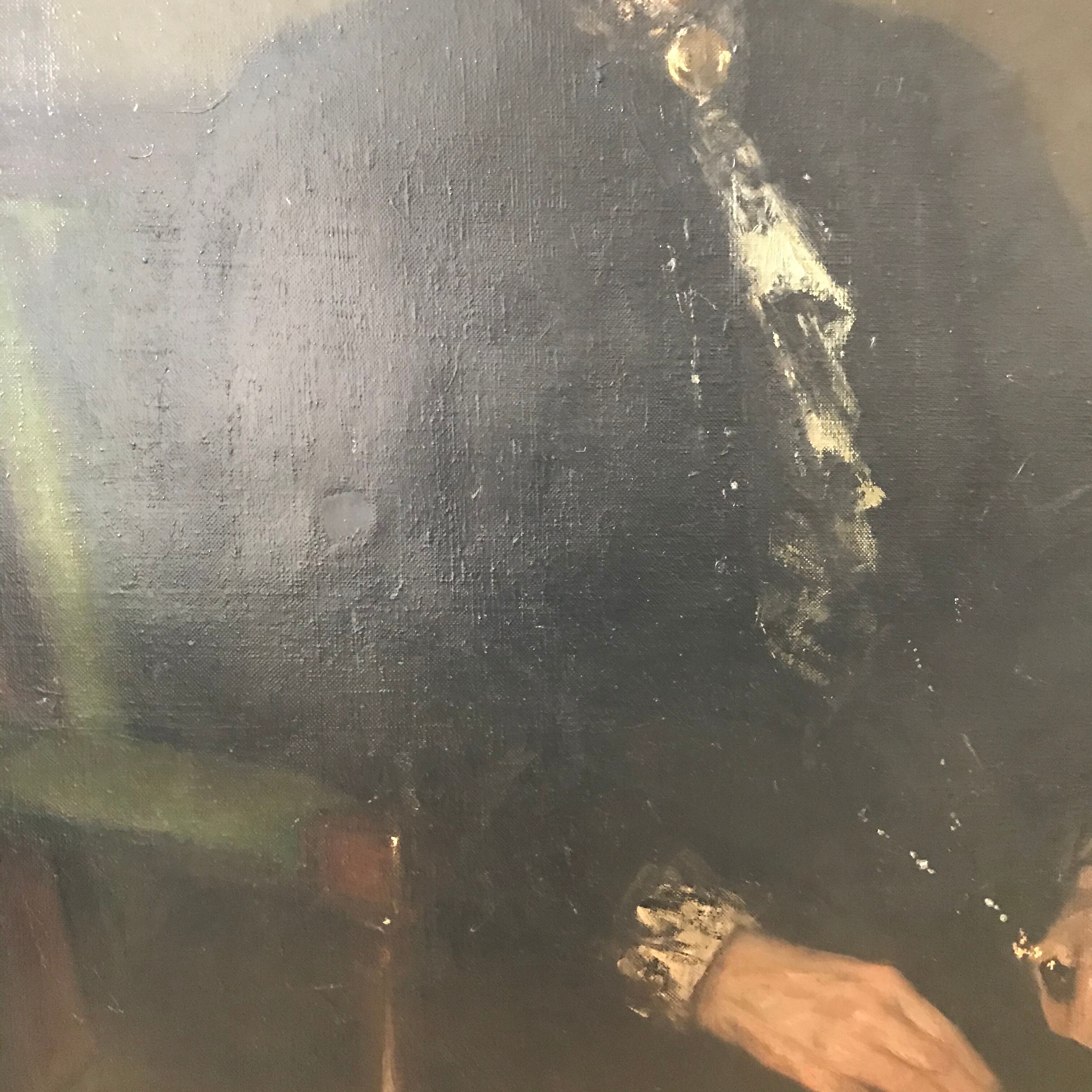 Portrait à l’huile veille dame