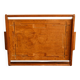 Art deco tray in solid teak