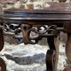 Colonial style pedestal table Indochina Asia vintage 1930s carved wood