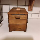 Vintage wood sewing box