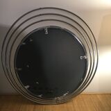 70's chrome round mirror - 64cm