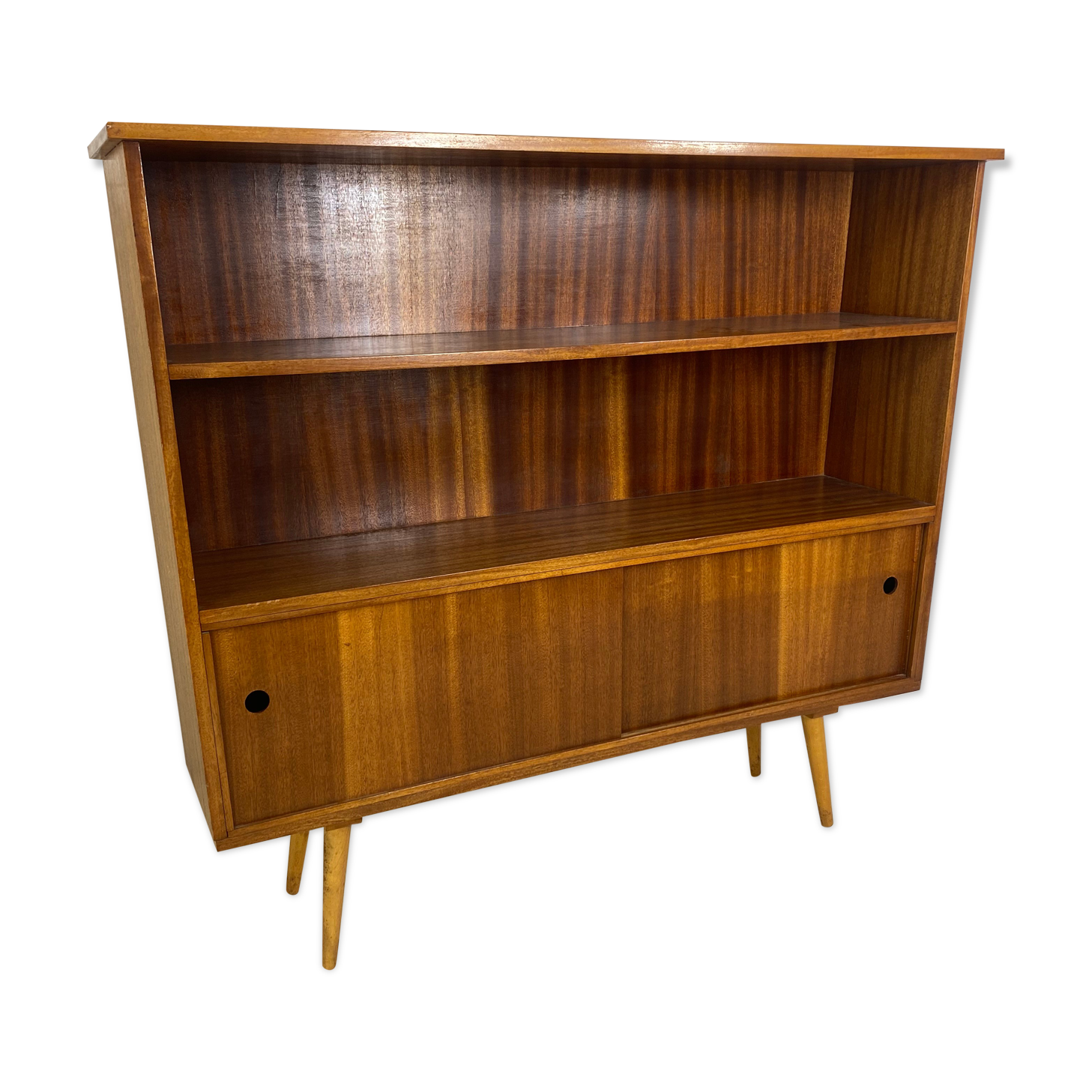 Vintage Mid-Century Teak Book Cabinet, 1950s