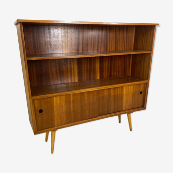 Vintage Mid-Century Teak Book Cabinet, 1950s