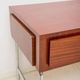 Mahogany and chrome metal desk, Italian manufacture, Italy, 1960s
