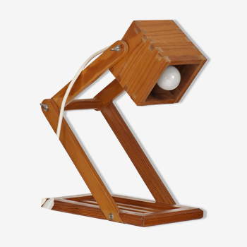 Lampe articulé en bois 1970