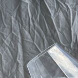 Small geometric carafe with diamond-shaped stopper and its 4 glasses