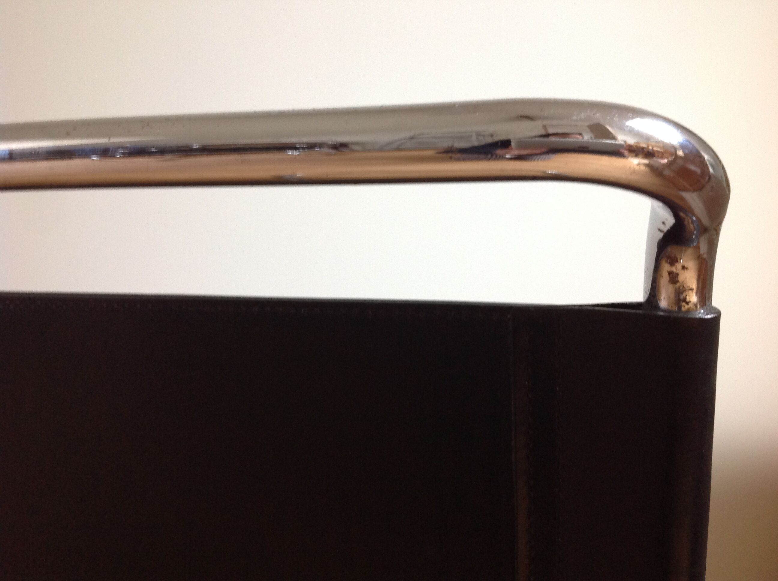 Mies Van Rohe chrome and leather chair