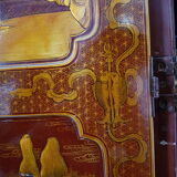Japanese four-leaf screen in red lacquer