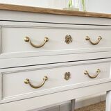 Louis XVI style chest of drawers known as sauteuse