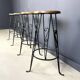 Vintage french wrought iron bar stools, 1960s - set of 4