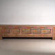 Antique carved low cabinet with drawers in pine – Xinjiang, circa 1900