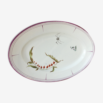 Plat ovale porcelaine Creil et Montereau