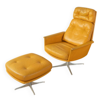 SEDIA armchair with footstool by Horst Brüning for Cor, 1970s